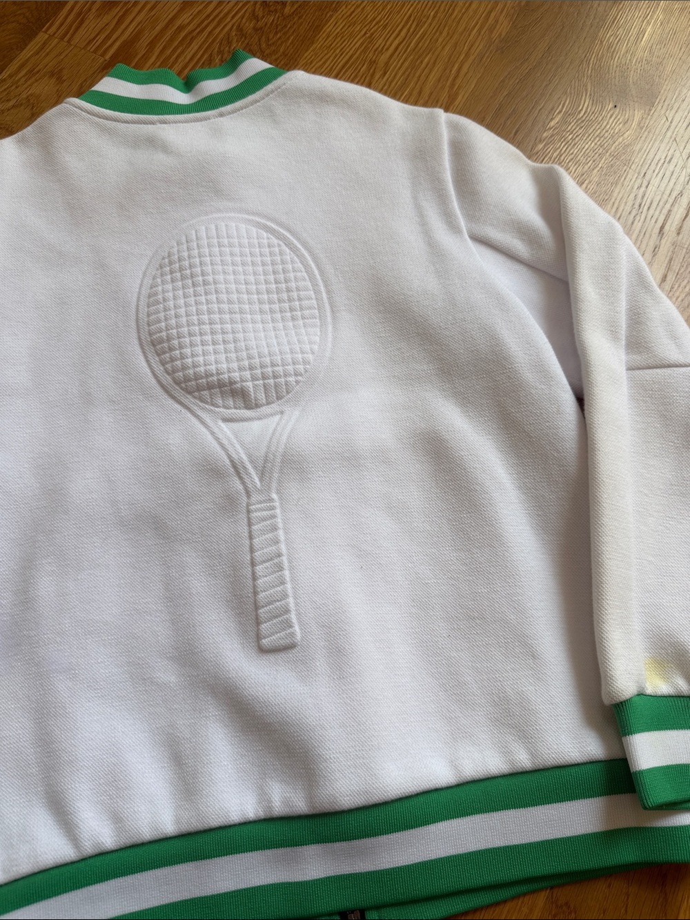 Jacadi 3 Piece Set White and Green Zip-Front Kids Jacket+Skirt+Shirt Tennis - Picture 8 of 15